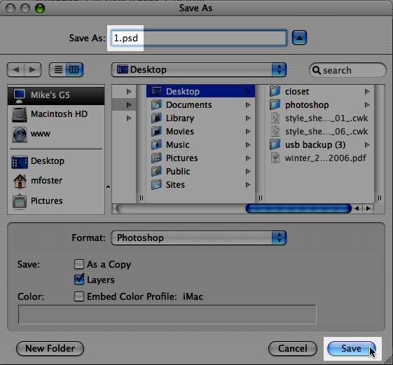 Save As... dialog box