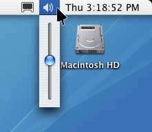 [Volume menu]