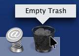 [empty trash menu]